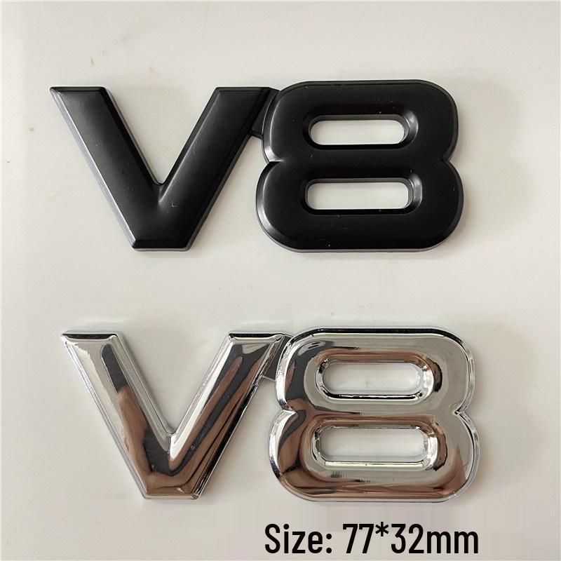 Toyota V8 3D Metal Emblem Car Body Sticker