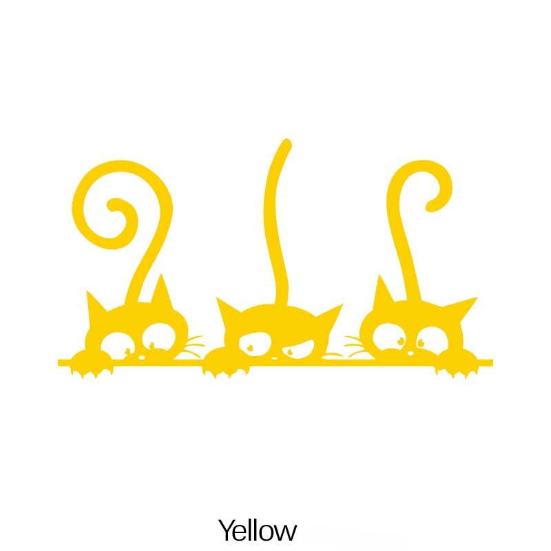 Lovely Cats Family Car Stickers Cartoon Animal Auto Accessories Bumper Rear Windshield Decoration Waterproof Vinyl Decals