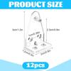 12 Pieces Hold Down Bracket 1 Inch Mini Brackets for Blinds Clear Plastic Blind Brackets Holder Blinds Bottom Rail Hold Clips Replacements Blind