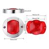 LED Round Clearance Side Marker Light Red for Trailer Truck Boat,2 Pack