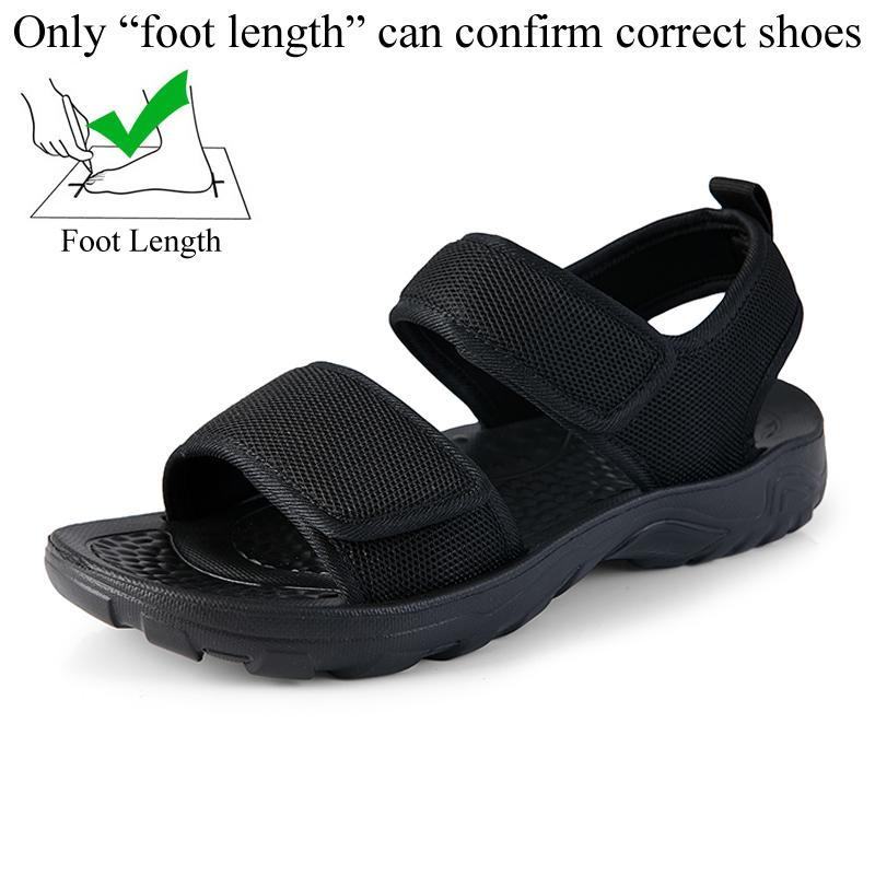 

Summer Black Hook Loop Men Sandals Open Shoes Beach Lightweight EVA Material Breathable Sandalias Hombre 41