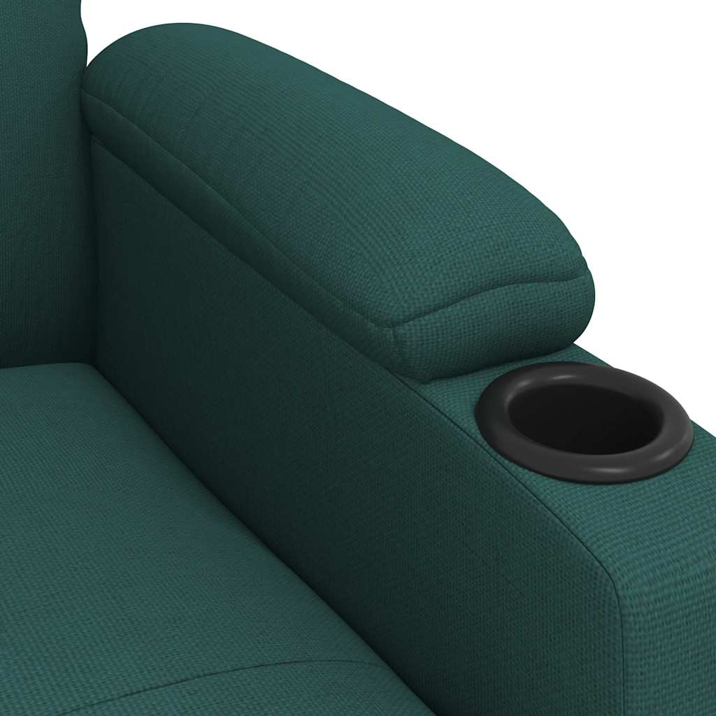 Recliner Chair Dark Green Fabric