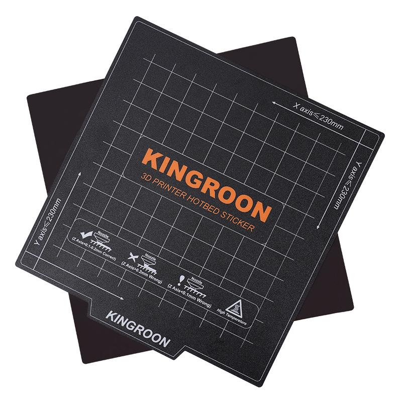 Qi Pang 3D Printer Heated Bed Wood Grain Magnetic Sticker for Anti-Warping