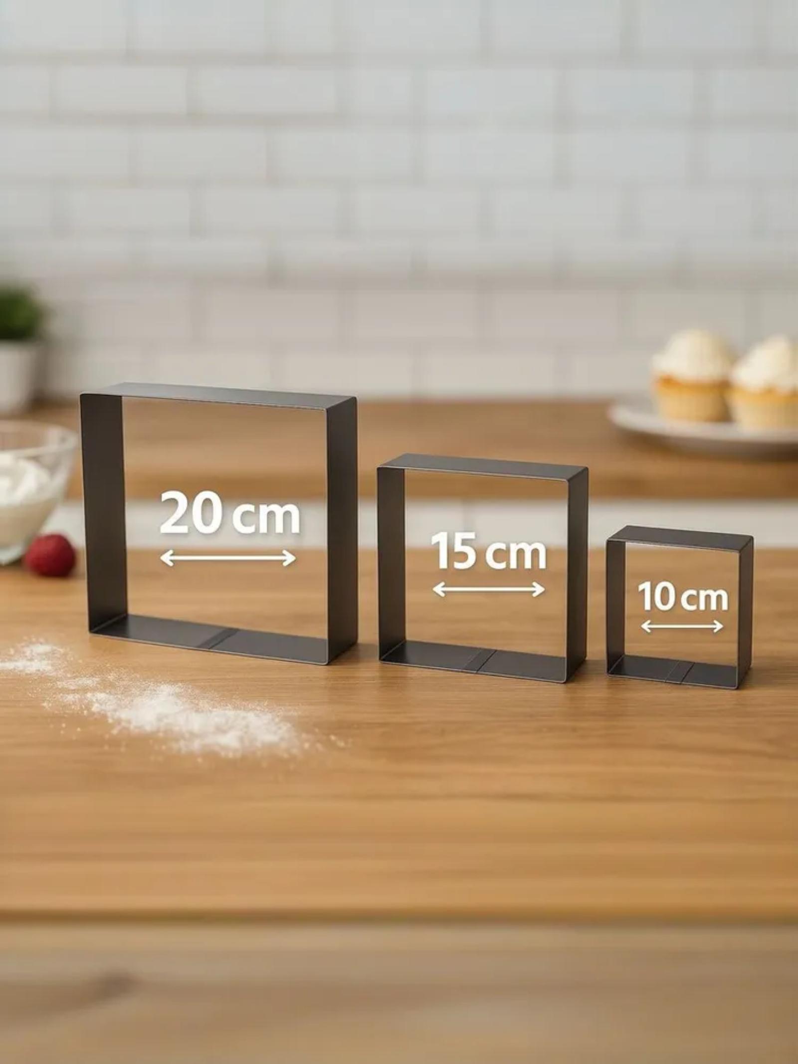 

Stainless Steel Cake Ring Baking Baking Frame Cake Ring Slicers One Size