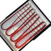 7A Red and Green Agate Chalcedony Beaded Necklace with Yuanbao Buckle - Women's Cross-border Hot Jewelry Item
