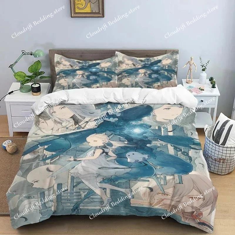 Comic Nier Art Print Three Piece Bedding Set Fashion Article Children or Adults for Beds Quilt Covers Pillowcases Bedding Set