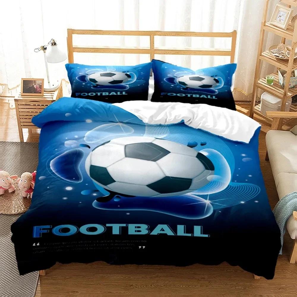 Soccer Cover Digital Polyester Comfortable Duvet Quilt Cover Pillowcase Bedding Set Children Bedroom Decoration Home Textile