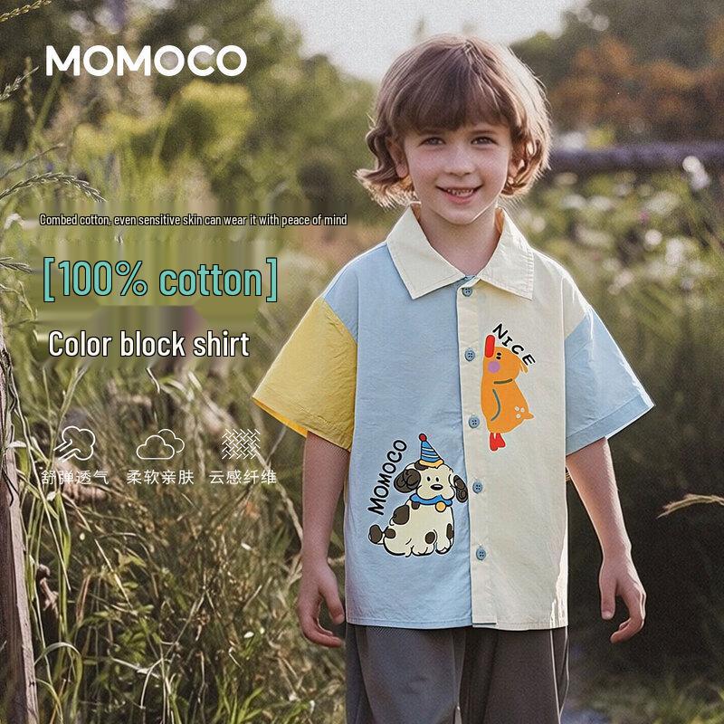 

Летняя повседневная рубашка с коротким рукавом для мальчиков MOMOCO 150