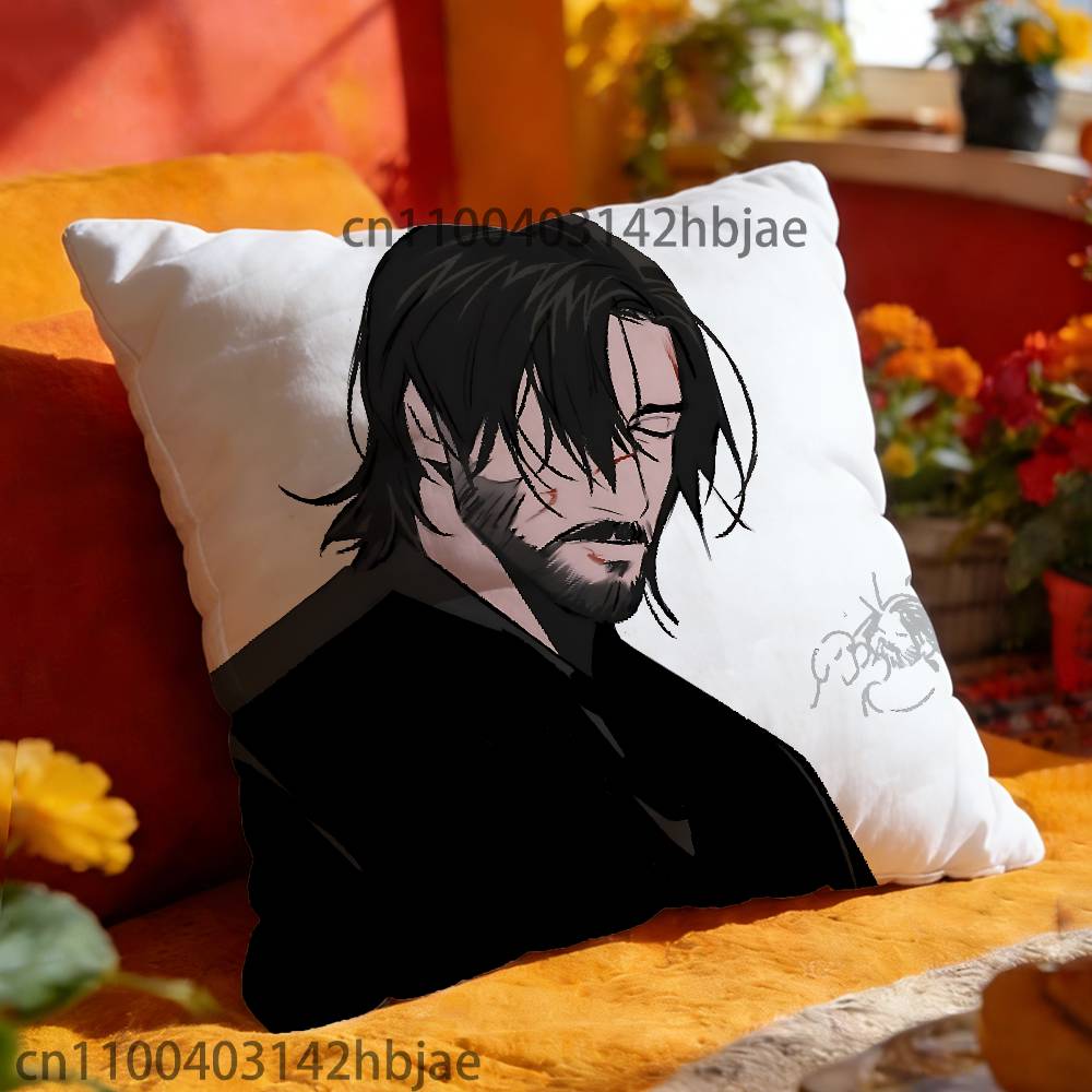 K-Keanu R-Reeves Kissenbezug Für 45x45cm 55x55cm 30x30cm Quadratischer Auto-Kissenbezug Heim-Schlafzimmer-Dekor Geschenk