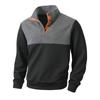 Men's Cable Knit Pullover Sweater Casual Long Sleeve Stand Collar 1/4 Button Up Fall Winter Sweatshirts