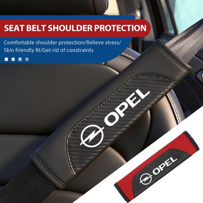 Leather Car Safety Seat Belt Strap Shoulder Pad Accessories For Insignia Astra G J F K Vectra C H Corsa C B D Omega