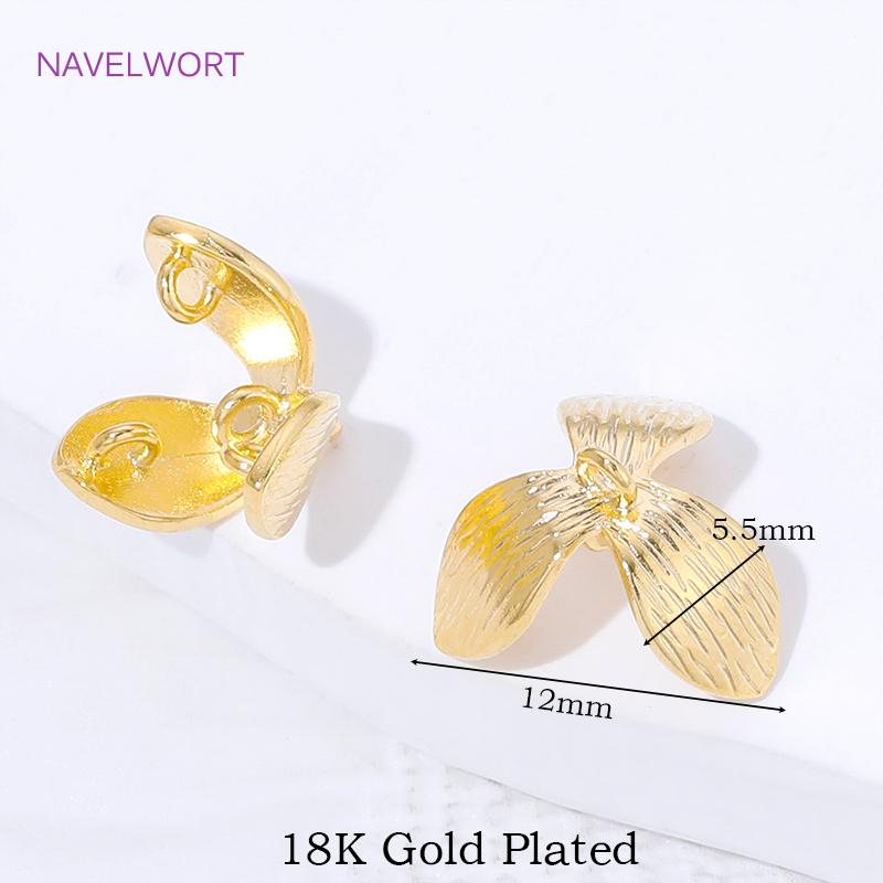 

2/4/6Pcs Brass Flower Bead Caps 18K Gold Plated Tassel Bead End Caps For Earrings Making,Caps For Beads,DIY Jewelry Accessories 2 pieces