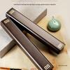 Black Rosewood Calligraphy Paperweight & Ruler Gift Set - Four Treasures for Beginner Study