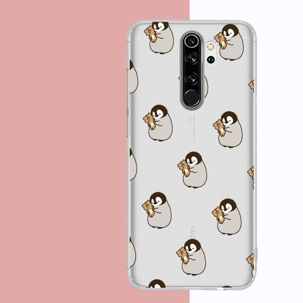 Penguin Kawaii Cartoon Phone Case For Samsung S 20 21 22 23 for Redmi Note7 8 9 10 for Huawei P20 30 40 Clear Case