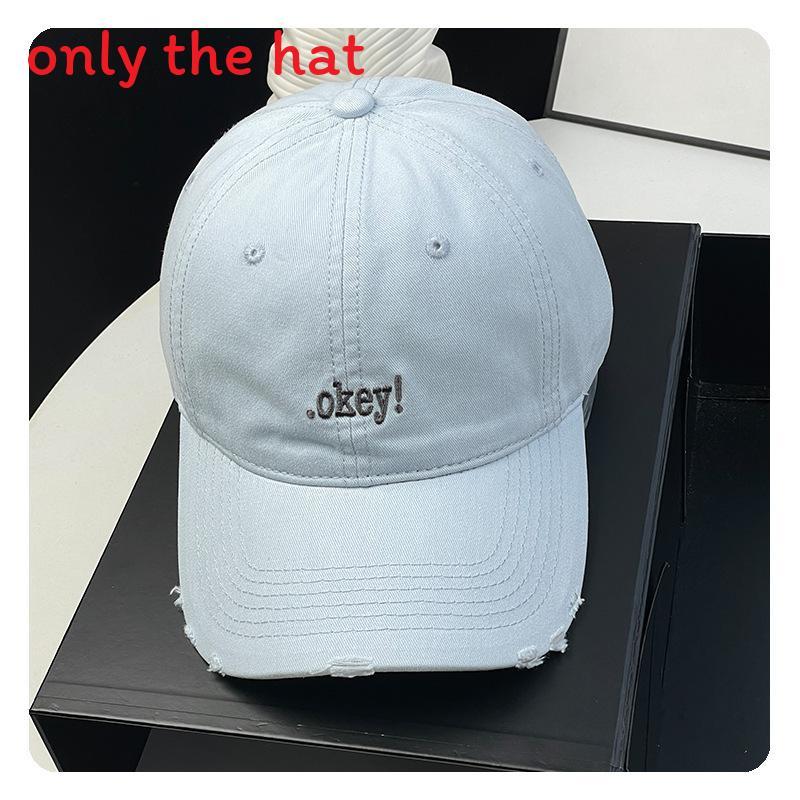 

Streetwear Embroidered Baseball Cap With Wide Brim For Sun Protection And Casual Style Blue