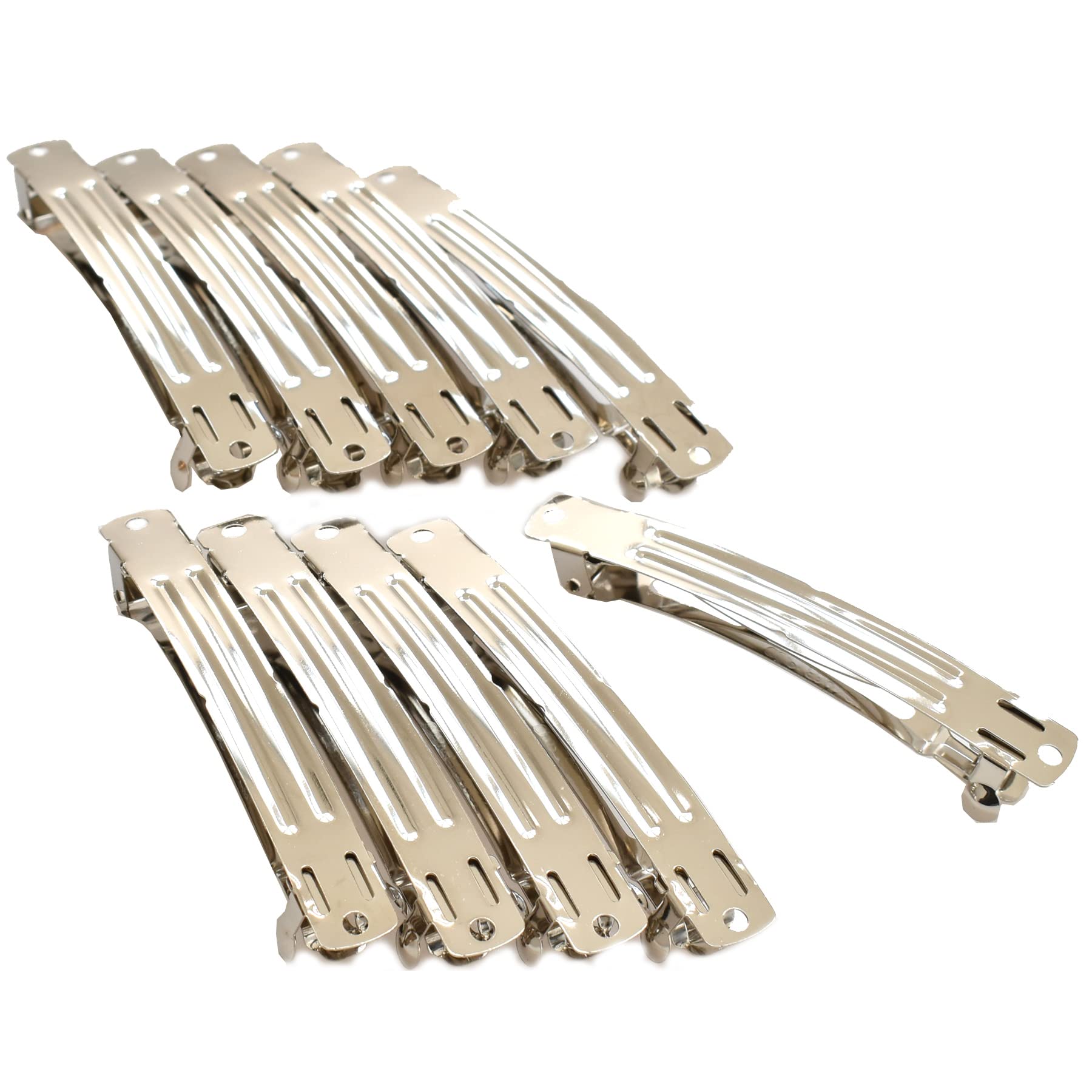 

MYmama Оптовая продажа Высококачественные Металлические Заколки Фурнитура Детали Аксессуары для Волос Зажимы для Волос (8 см (10 кусочков), Серебряный)