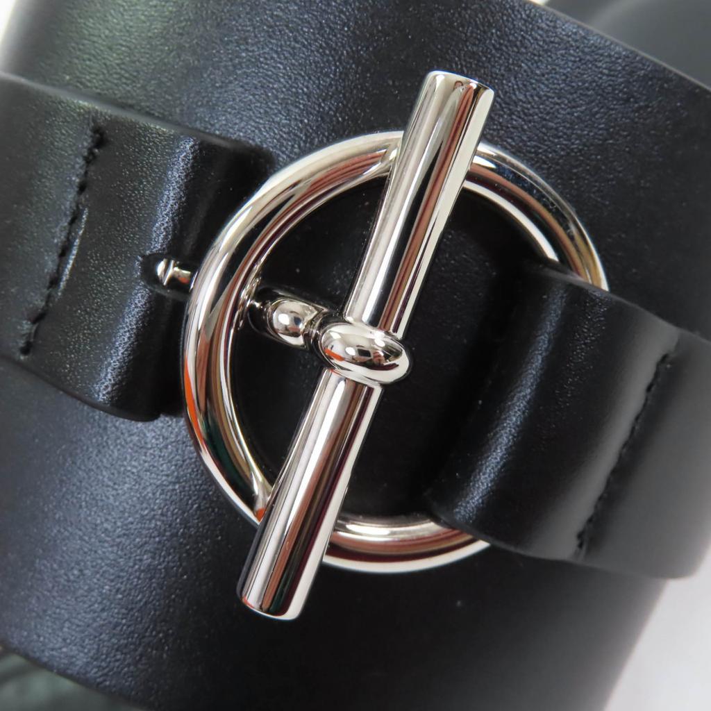 Excellent HERMES Sandals cute Purchased in 2025 Glennan Metal Leather black Women 35 Used