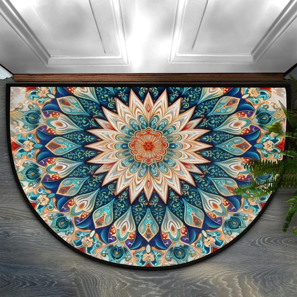 Home Semi Circle Carpet Home Door Decoration Floor Mat Kitchen and Bathroom Floor Mat
