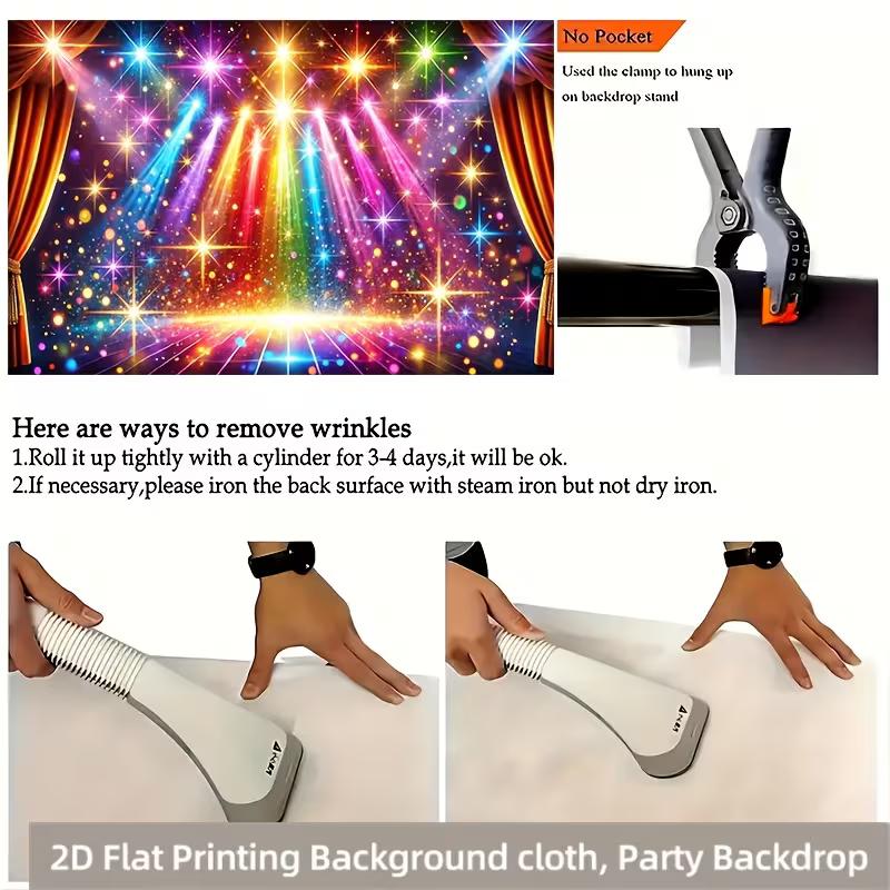 Sfondo Photo Booth Palco Arcobaleno Scintillante, Tenda Sfondo Spotlight Glitterata per Feste a Tema e Concerti