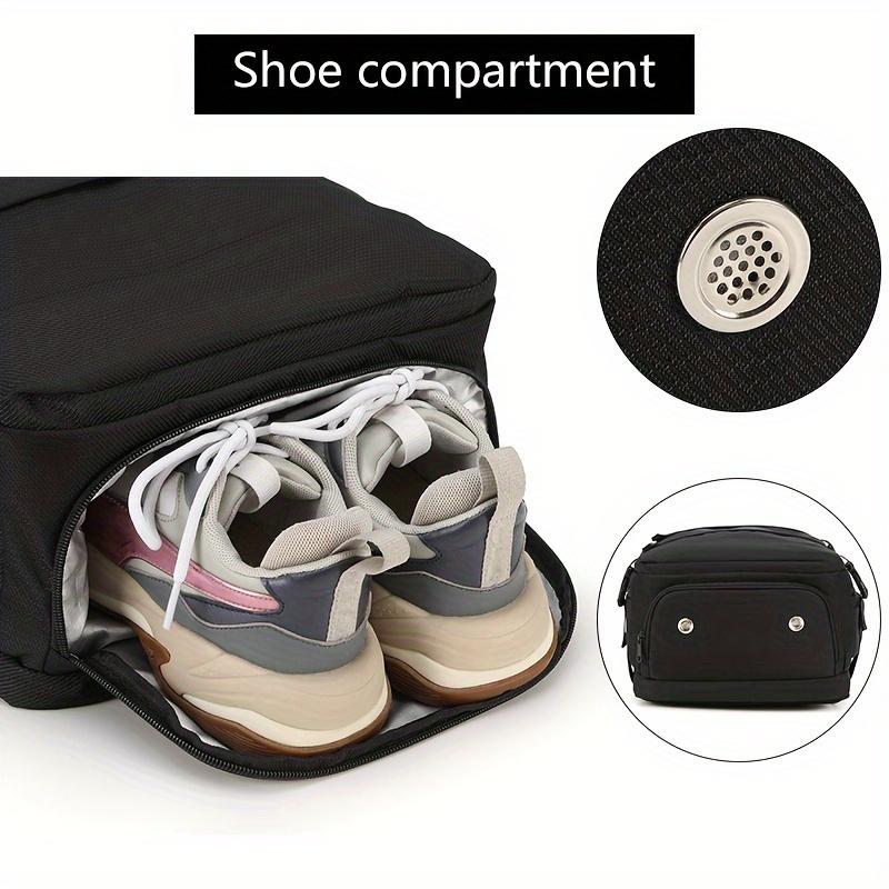 Large Capacity Business Travel Backpack with Laptop Compartment, Durable Polyester, Adjustable Straps, Shoe Storage & Wet/Dry Separation