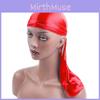 Luxuriöses einfarbiges Durag Kopftuch Piratenkappe Unisex Hut mit glattem Seidenfinish