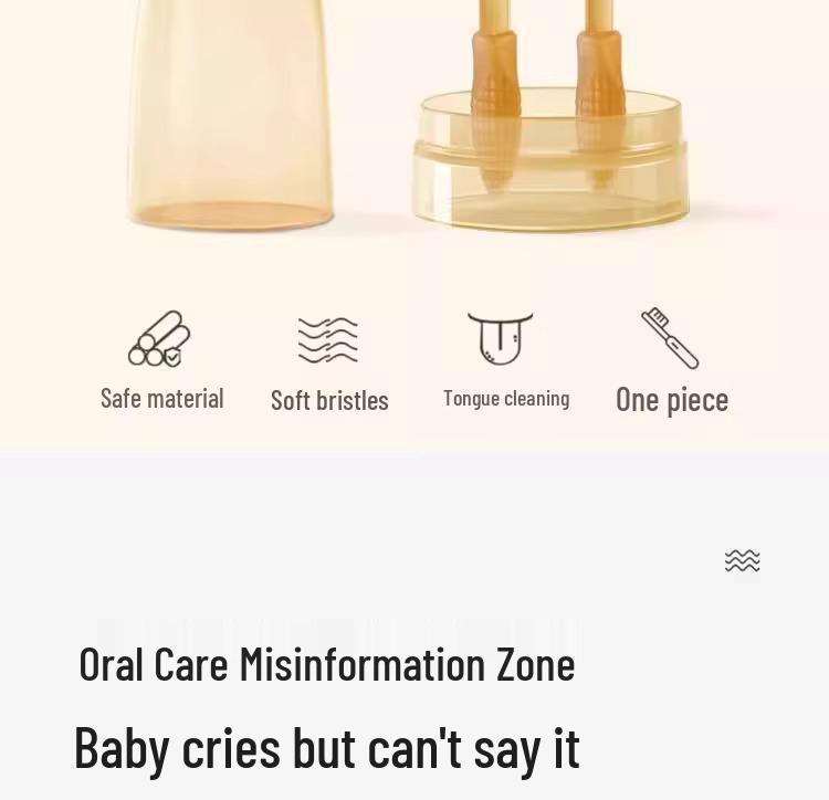 Ulepszona Miękka Silikonowa Szczoteczka do Zębów dla Niemowląt i Skrobak do Języka dla 0-18 Miesięcy - Zawiera Pudełko do Przechowywania