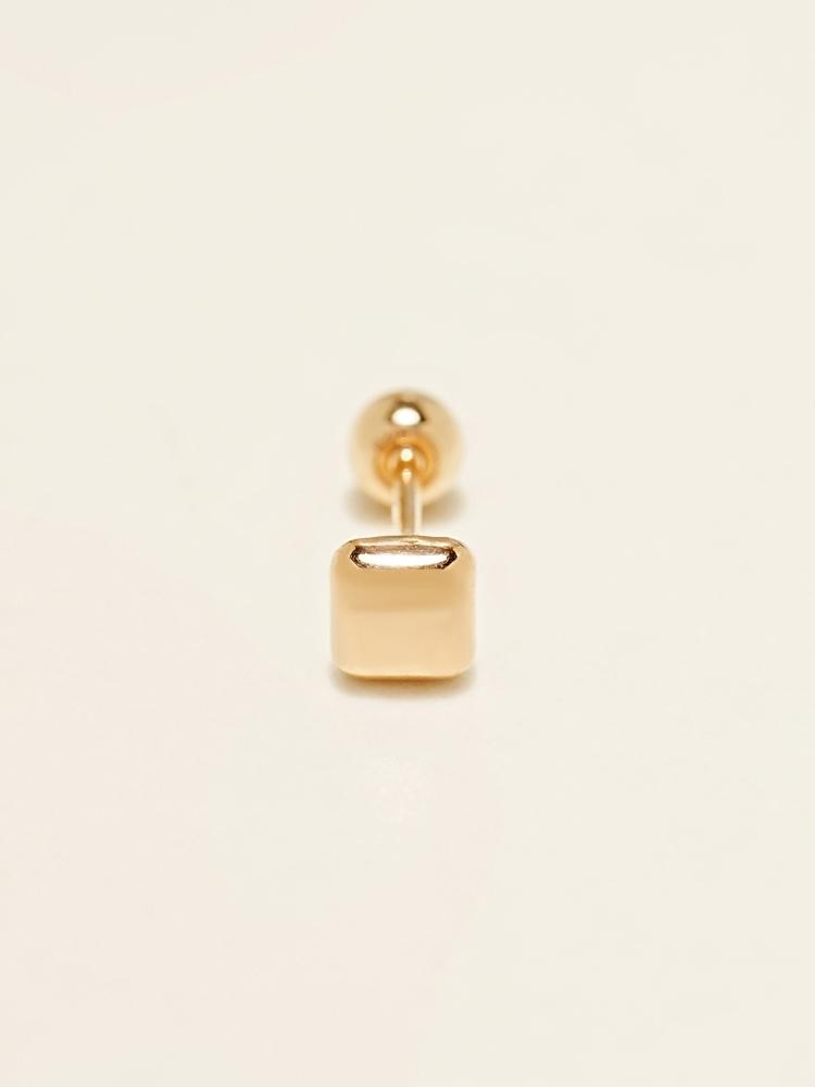 Minimalpiercing 14K Candy Square Piercing Earrings