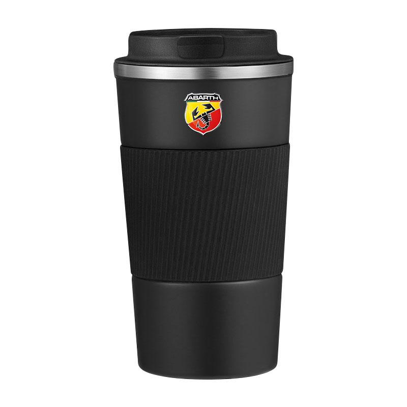 HIPNG1 Car Badge Thermos Cup Coffee Mug Stainless Steel Coffee Thermos Mug Emblem For Abbas Abarth Punto 124/125/500 Stilo Ducato Goods