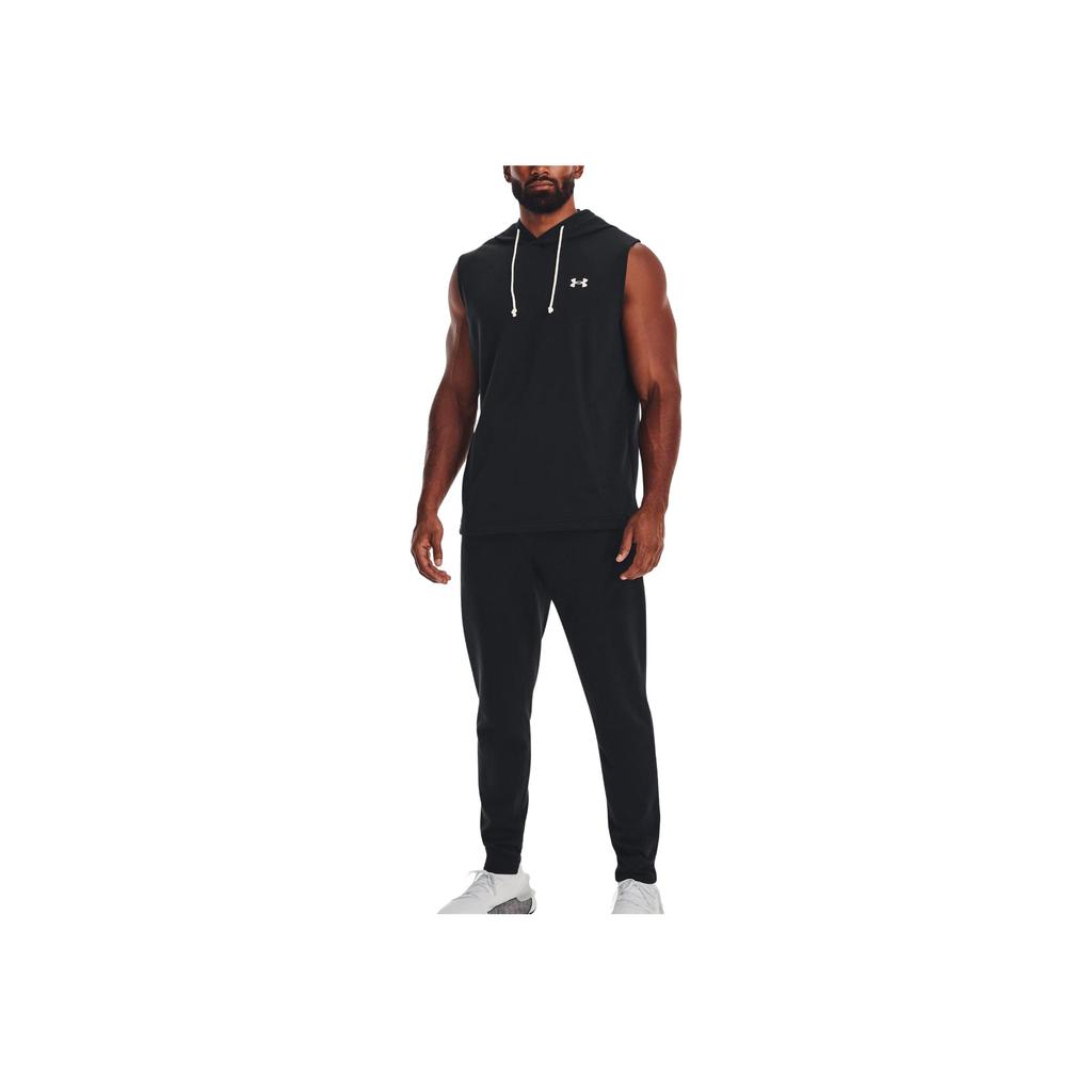 Under Armour Rival Terry Pants With Drawstring And Elastic Cuffs Men Bottoms Black 1376772-001