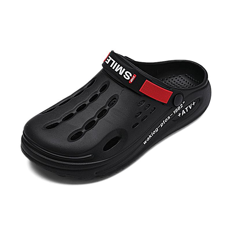 Summer EVA stepping on shit feeling bag head cool slippers foreign trade large size men's fashion breathable hole shoes wear cool slippers