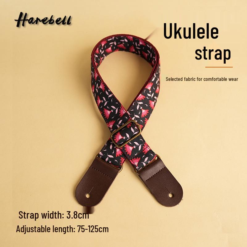 

Dark Floral Guitar Strap for Stage Performance (Model: PO-038) Palm Flower