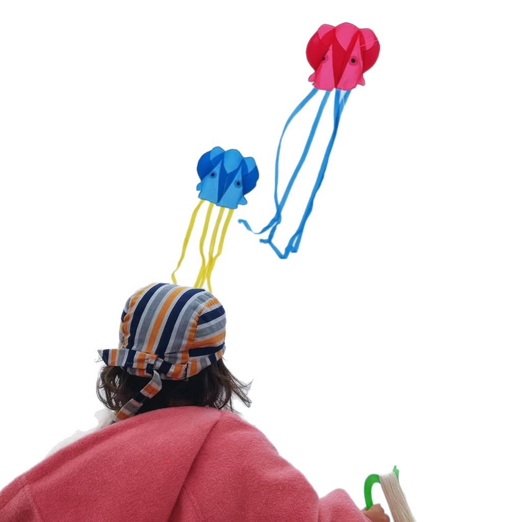 New Octopus Soft Body Pocket Kite for Kids - Easy to Fly, Eye-catching Frameless Design, Perfect for Light Breeze.