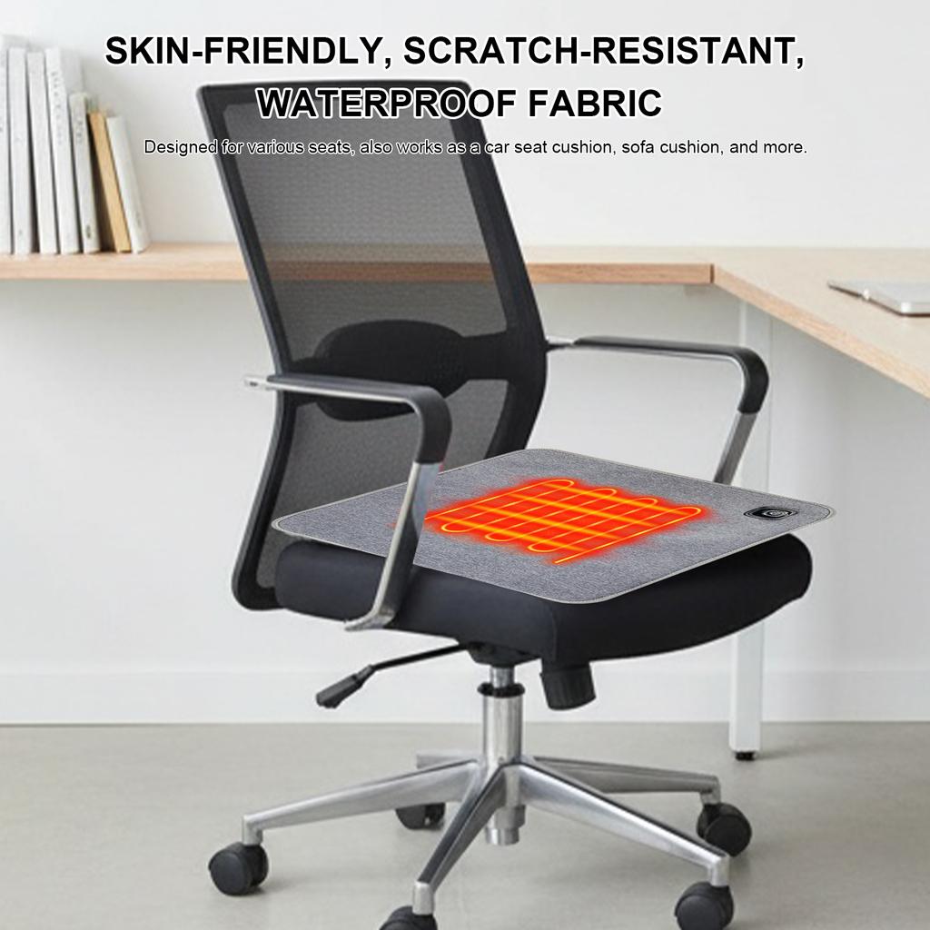 Almofada Aquecida para Assento USB 5V Power Bank Não Incluído Almofada Aquecedora Impermeável Aquecedor de Assento para Inverno Esportes ao Ar Livre Acampamento Pesca