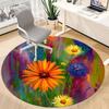 1pc Floral Garden Office Round Area Rug, Indoor Mat Suitable ForOffice, Under Office Chairs Bedroom Living Room Home Decor, Room Deco D066