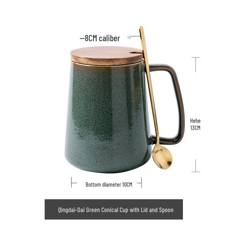 Nordic Retro Large Capacity Ceramic Mug – European Style Belly Cup for Couples