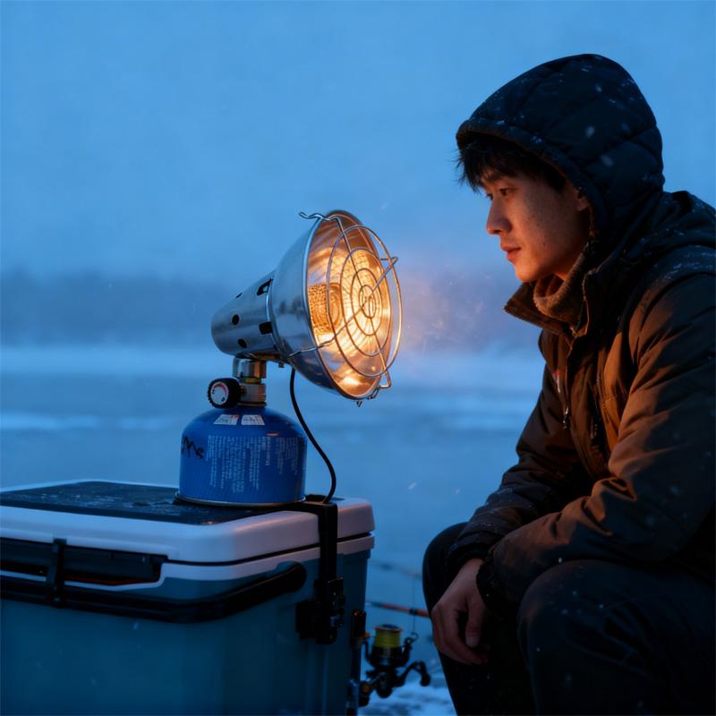 Portable Mini Sun-Type Gas Heater Outdoor Space Warmer Stable Heating Compact for Autumn Winter Camping Fishing Tent