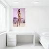 Sexy Woman In Taupe Bodysuit Sheer Stockings Vintage Faded Border Tin Sign Metal Poster for Bar Pub Home Wall Decor