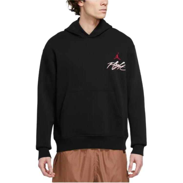 Jordan Graphic Logo Print Pullover Hoodie Men Tops Black DQ7506-011
