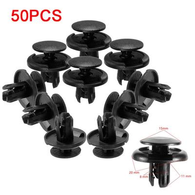 50 adet 8mm Delik Plastik Itme Pimi Perçin Raptiye Klipleri Toyota Corolla Avensis Yaris Auris Hilux Prius Prado Camry