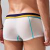 Men's Low Rise Ice Silk Boxer Briefs Quick Dry Athletic Underwear Breathable Sport Trunks for Men
