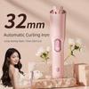 32mm Automatic Hair Curling Iron USB Rechargeable Portable Wireless Ceramic Hair Wand for Home & Travel