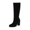 Heeled Fashion Boots 2025 Winter New Plus-size Block-heeled Sleeve Western Boots