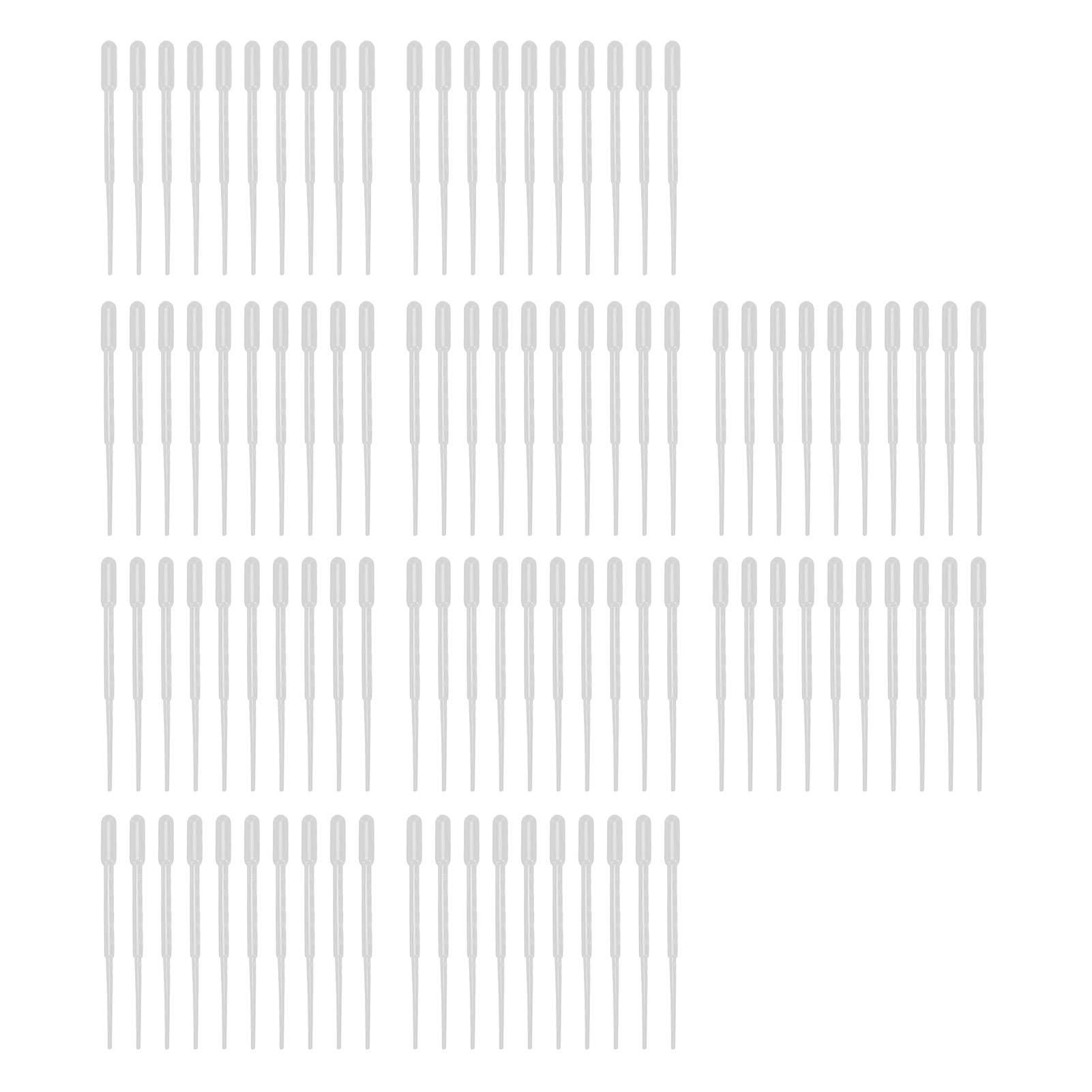 100PCS 3ml Dropper Pipettes with Scale Plastic Disposable Pipettes for Liquid Essential Oil Transfer Science Laboratory