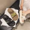 Casual versatile platform Boken slippers women's 2025 summer new wear heightening one-word cool slippers women's shoes