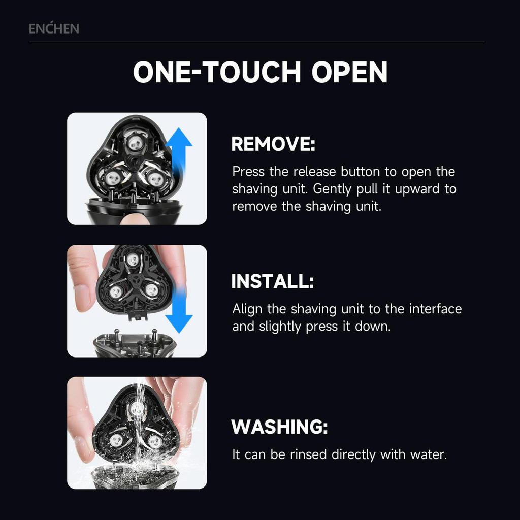 Xiaomi ENCHEN BlackStone Max Electric Shaver Rotary 3D Hair Razor