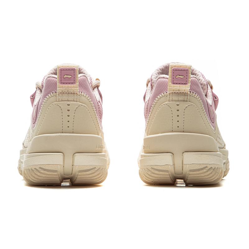 Li-Ning CF Su Linchuan Lite Rebound Comfortable Shock Absorbing Breathable Low-Top Outdoor Casual Shoes Women sneaker Pink AHCU018-1