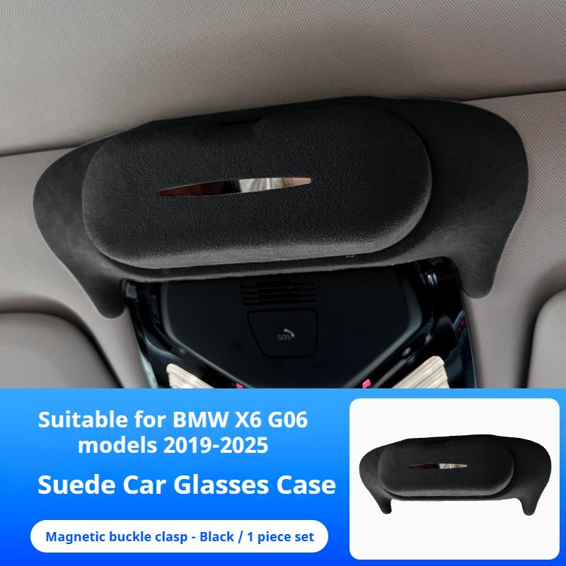 For BMW 3 5 Series X1 X3 X5 X6 X7 G20 G45 G60 G05 G06 G07 U11 Car Sunglasses Holder Suede Glasses Case Sunglasses Storage Box