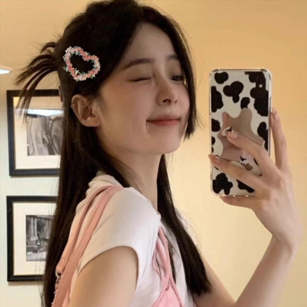 Pastoral Style Duckbill Hair Clip Headdress Styling Tool Broken Hair Barrette  Women