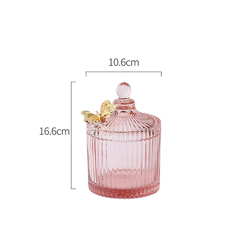 

Легкая роскошная стеклянная банка для конфет, банка для хранения, шкатулка для украшений, журнальный столик для гостиной, коробка для сухофруктов, ретро-банка для хранения, украшение для дома