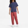 Nike Embroidered Logo Crew Neck T-Shirt Women Tops Blue DX5835-410